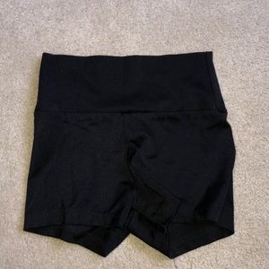 High waisted black shorts